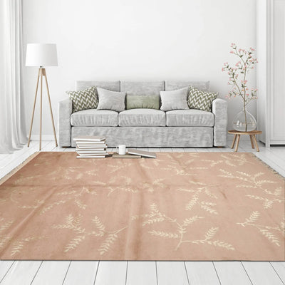 6' x9'  Tan Green Color Hand Knotted Tibetan Wool and Silk Traditional Oriental Rug