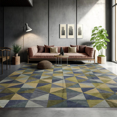 10'1''x14'1''Blue Sage Slate Color Hand Knotted Tibetan 100% Wool Traditional Oriental Rug