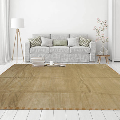 8'6''x11'6''Moss Caramel Color Hand Knotted Tibetan 100% Wool Traditional Oriental Rug