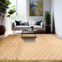 9'x12' Beige Gold Taupe Color Hand Knotted Persian 100% Wool Transitional Oriental Rug