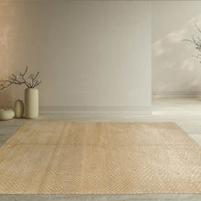 4'11'' x 6'10'' Beige Sage Color Hand Knotted Tibetan 100% Wool Modern & Contemporary Oriental Rug