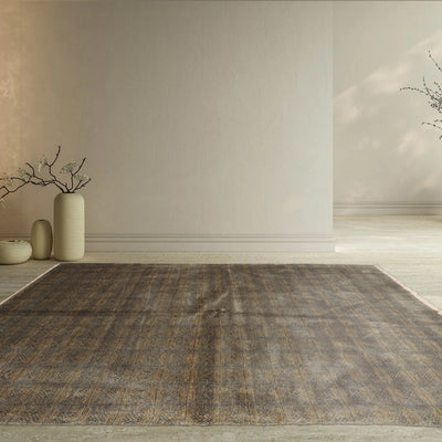3'11'' x 6'2'' Celadon Lime Color Hand Knotted Tibetan 100% Wool Modern & Contemporary Oriental Rug