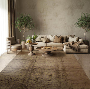 9' x 12'  Moss Graphite Color Hand Knotted Tibetan 100% Wool Modern & Contemporary Oriental Rug