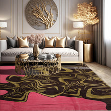 9' x 12'  Pink Brown Lime Color Hand Knotted Tibetan 100% Wool Modern & Contemporary Oriental Rug