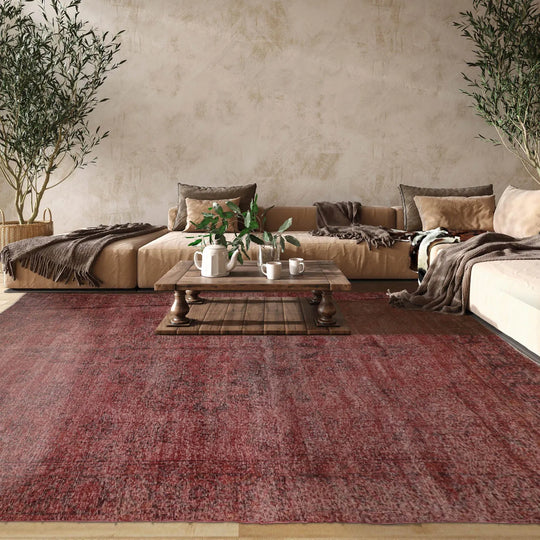 9x12 Rust Hand Knotted Distress Quality 100% Wool Peshawar Modern & Contemporary Oriental Area Rug