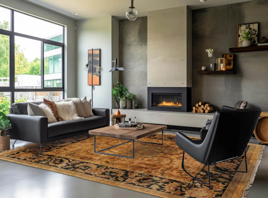 9x12 Gold Hand Knotted 100% Wool Agra Traditional Oriental Area Rug Light