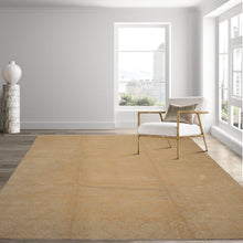 9' x12'  Gray Light Gold Color Hand Knotted Tibetan Wool and Silk Modern & Contemporary Oriental Rug
