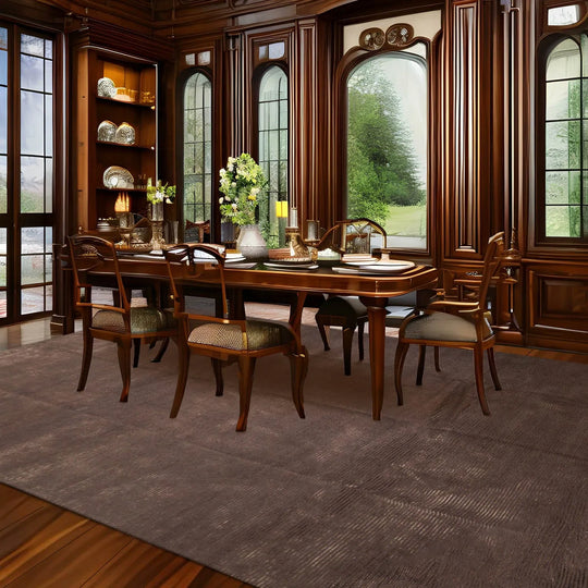 8x10 Brown Hand Knotted Tibetan Wool and Silk Designer Traditional Oriental Area Rug