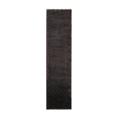 2' 6''x9' 10'' Runner Charcoal Hand Knotted Turkish Oushak 100% Wool Oushak Modern & Contemporary Oriental Area Rug