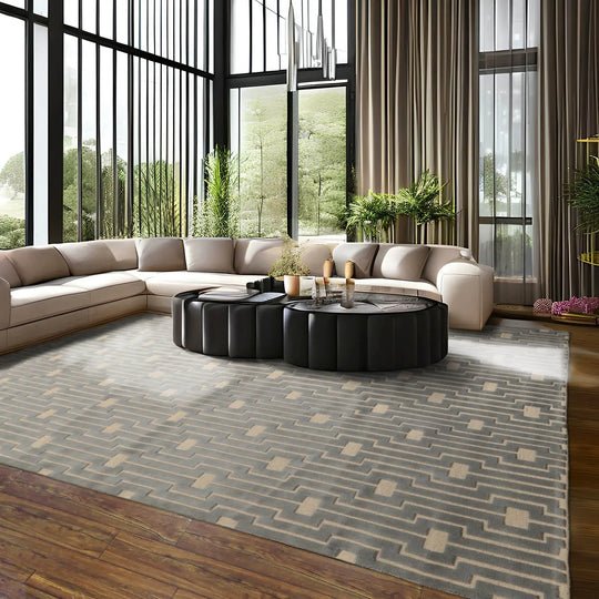 8x10 Ivory Hand Knotted Tibetan 100% Wool Tibetan Traditional Oriental Area Rug