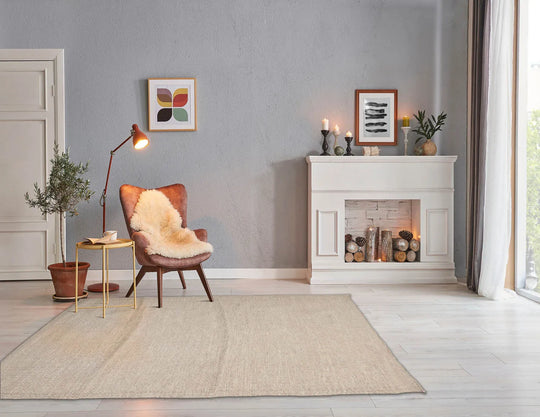 LoomBloom 5x8 Moss Traditional Hand Woven Wool Rug