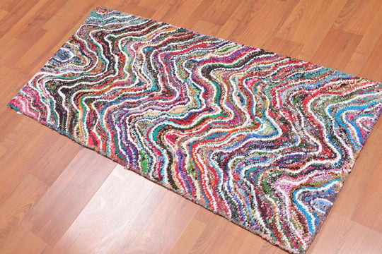 Multi Sizes Multi Color Hand Tufted Cotton Abstract Oriental Area Rug
