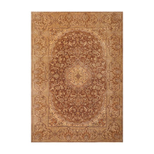 7'11" x 11'11" Hand Knotted Wool & Silk Tabrizz 250 KPSI Area Rug Brown - Oriental Rug Of Houston