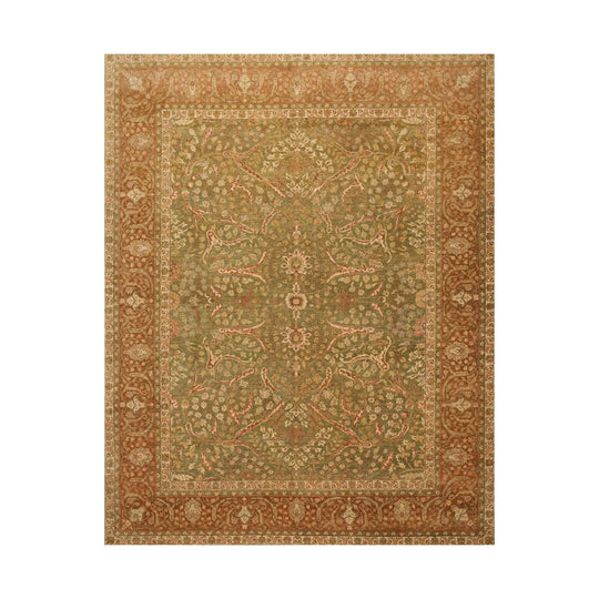 8'2'' x 10' Hand Knotted 100% Wool Agra 200 KPSI Oriental Area Rug Pistachio