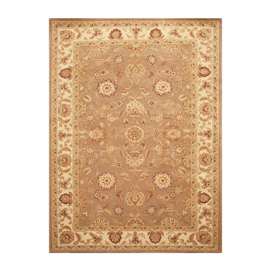 5'6" X 8'6" handmade 100% wool Traditional Oriental Area Rug Brown