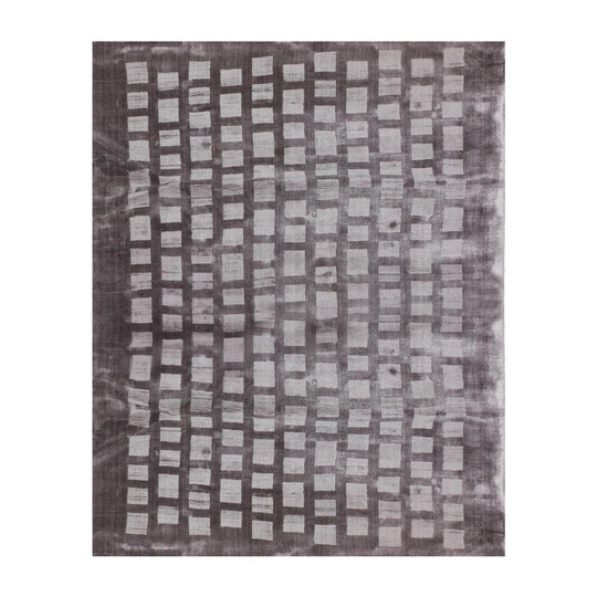 4x6 Hand Tufted Bamboo Silk   Oriental Area Rug Tone on Tone Grey, Color