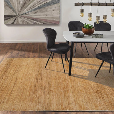 6’ x 9’ Hand Knotted 100% Bamboo Silk Modern Tibetan Designer Area Rug Gold - Oriental Rug Of Houston