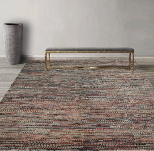 10’ x 14’ Hand Knotted Wool Modern Tibetan Designer Oriental Area Rug Beige