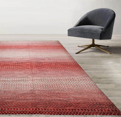 9’ x 12’ Hand Knotted Wool Modern Tibetan Designer Oriental Area Rug Beige - Oriental Rug Of Houston