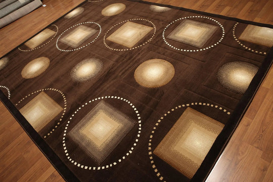 9x12 Chocolate, Brown Machine Made Traditional 100% Wool Oriental Area Rug