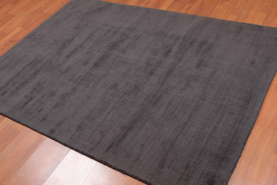 4'8" x 6’7" Handmade 100% Viscose loop & cut textured Pile Area rug Charcoal