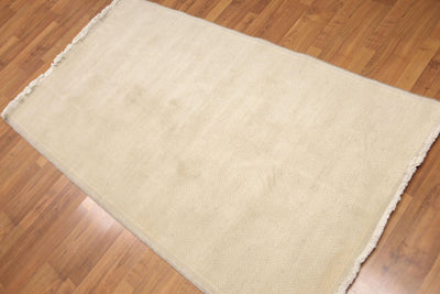 Hand Knotted Traditional Oriental Wool runner Area rug Beige 3'3