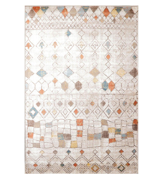 Multi sizes Cream Machine Made Oriental Area rug