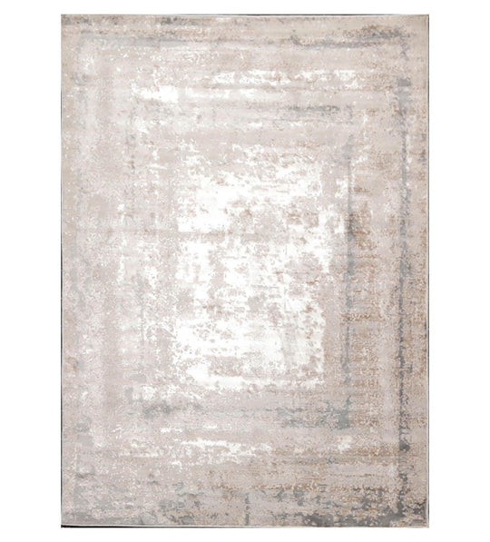 Loom Bloom 6'7" x 9' Nova Abstract Oriental Area Rug Cream, Beige, Gray, Brown