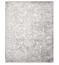 5' x 7' Loom Bloom Lara Erased Pattern Oriental Area Rug Silver, Gray, White - Oriental Rug Of Houston