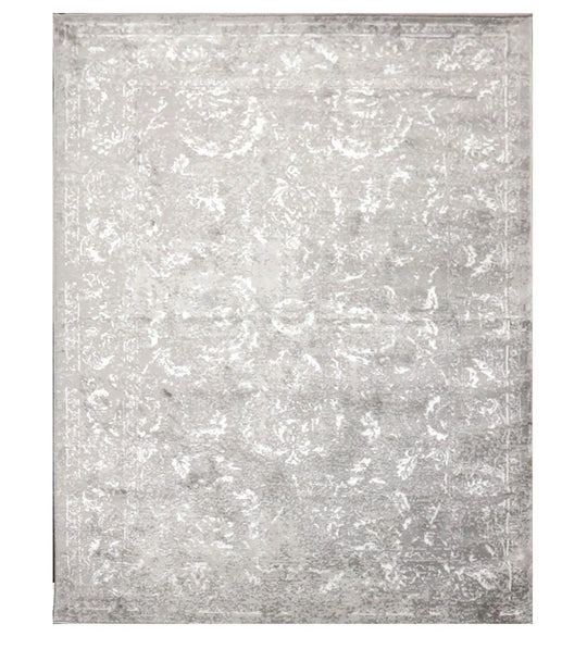 5' x 7' Loom Bloom Lara Erased Pattern Oriental Area Rug Silver, Gray, White