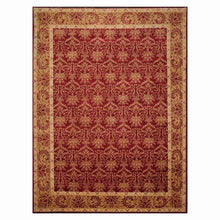 9' x12'  Rusty Red Light Gold Beige Color Hand Knotted Tibetan 100% Wool Transitional Oriental Rug
