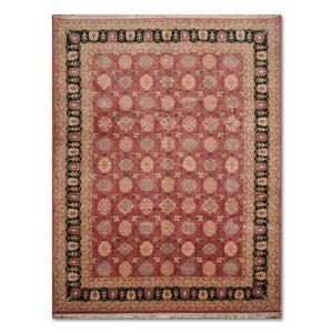 8’10" x 11’9" Rare Romanian Oushak Hand Knotted Wool Oriental Area Rug - Oriental Rug Of Houston