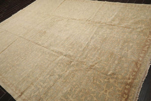 9’ x 12’ Hand Knotted 100% Wool Tibetan Antiqued Area Rug Light Green, Beige - Oriental Rug Of Houston