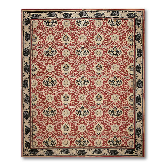 8' x 10' Hand woven Wool French Needlepoint Oriental Area rug