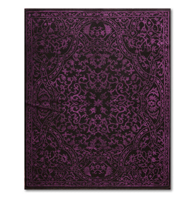 Moret's Styled in Italy Wool Handmade Turkish Oriental Area Rug Black 5'6