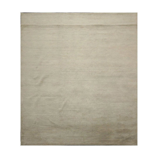 8' x 9'10'' Hand Knotted Tibetan 100% Wool Ribbed solid Oriental Area Rug Moss