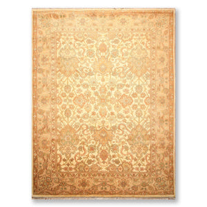 9x12 Hand Knotted Agra 100% Wool Traditional Oriental Area Rug Gold - Oriental Rug Of Houston