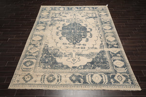 9'x12' Custom Made Hand Knotted Designer Wool Oushak Oriental Area Rug Beige - Oriental Rug Of Houston