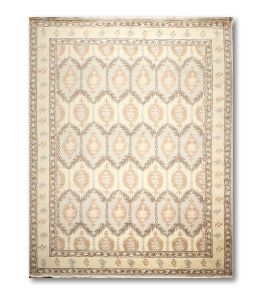 9' x 12' Hand knotted Wool Traditional Oriental Area Rug full pile 9x12 Beige