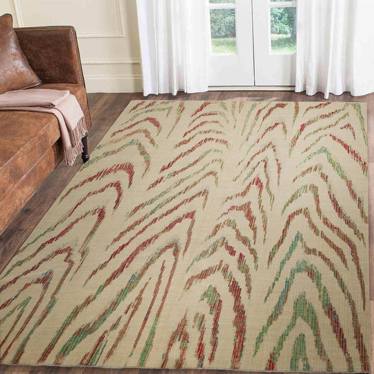 8’5”x11’6" Hand Knotted 100% Wool Peshawar Modern Oriental Area Rug Beige