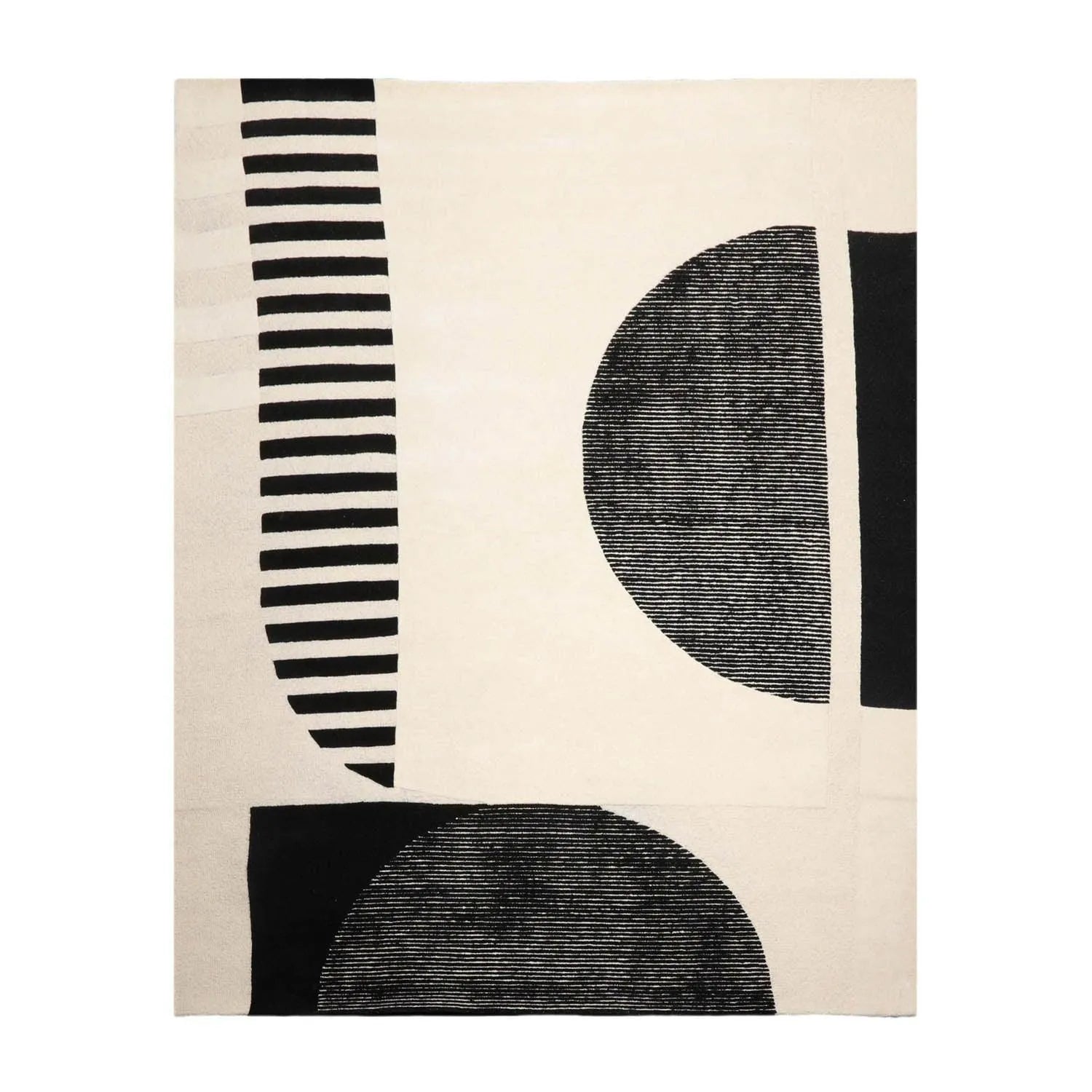 Premium Abstract Hand Tufted Black & White shops Designer Wool Tuft Rug 3x5 5X8 8X10 9X12 Fine Woolen Oriental or Oushak Thick Retro Area Rug