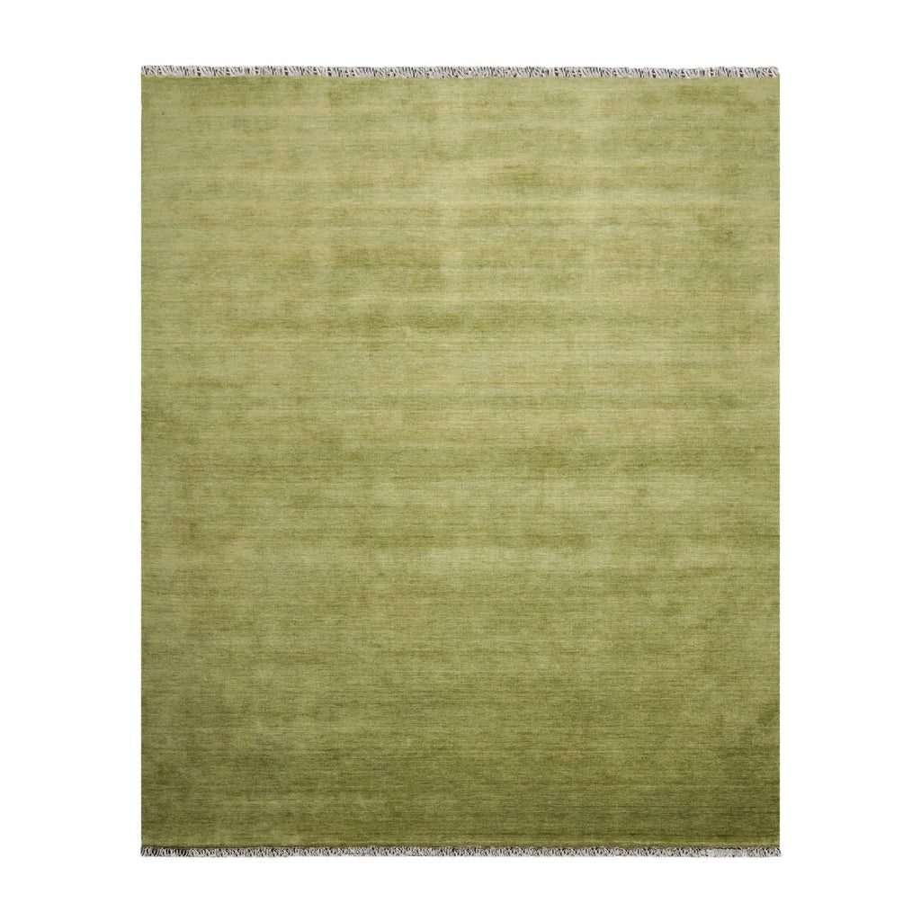Multi Sizes Green Hand Loomed 100% Wool Minimalist Modern Area Rug ...