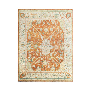9x12 LoomBloom Caramel Hand Knotted 100% Wool Turkish Oushak Traditional Oriental Area Rug