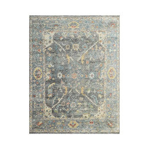 9x12 LoomBloom Gray, Slate Hand Knotted 100% Wool Traditional Oriental Area Rug