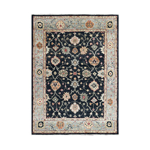 LoomBloom Multi Size Charcoal Hand Knotted 100% Wool Turkish Oushak Arts & Crafts Oriental Area Rug