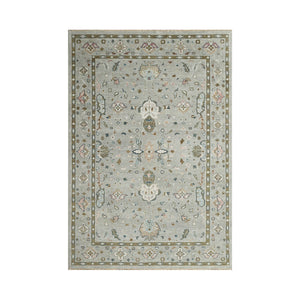 10x14 LoomBloom Gray, Mint Hand Knotted 100% Wool Turkish Oushak Traditional Oriental Area Rug