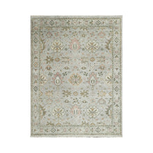 8x10 Gray LoomBloom Hand Knotted Traditional All-Over Oushak 100% Wool Oriental Area Rug