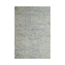 Multi Size Gray, Beige Hand Knotted Tibetan Wool/Bamboo Silk Modern & Contemporary Oriental Area Rug