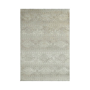 8' 4''x11' 8'' Beige Gray Color Hand Knotted Indo Oushak  100% Wool Southwestern Oriental Rug