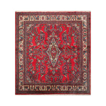 6x9 Red, Ivory Hand Knotted 100% Wool Designer Traditional Oriental Area Rug